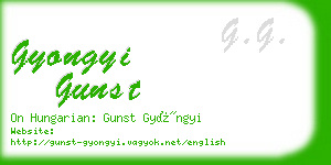 gyongyi gunst business card